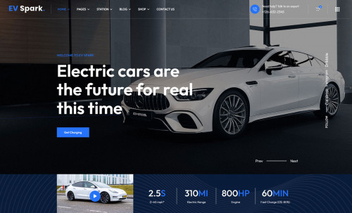 EV Spark Electric Vehicle Charging Stations HTML Template