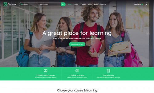 Guruma Online Course Education HTML Template