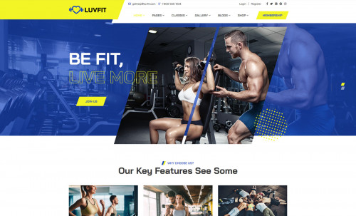 LUVFI Gym Trainer Fitness HTML5 Template