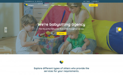 Sitters Baby Sitter Pet Sitter and Senior Care HTML5 Template
