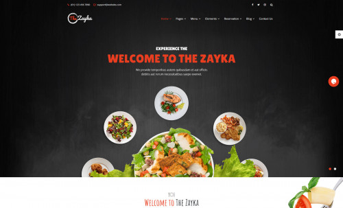 The Zayka Multipurpose Restaurant Cafe HTML5 Template