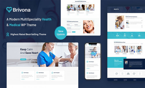 Brivona Clinical Websites WordPress Theme with Appointments Booking