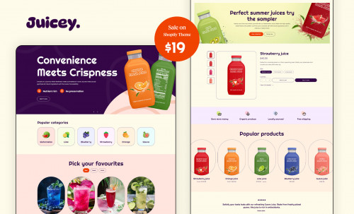 Juicey Organic Juice and Health Drinks Shopify Theme