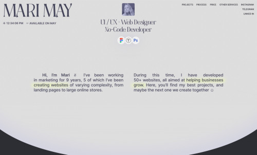 MARI MAY Portfolio