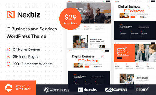 Nexbiz IT Business and Services WordPress Theme