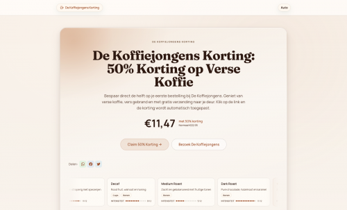 De Koffiejongens Korting