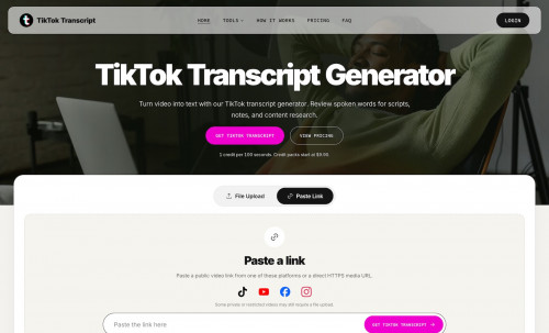 Tiktok Transcript Generator