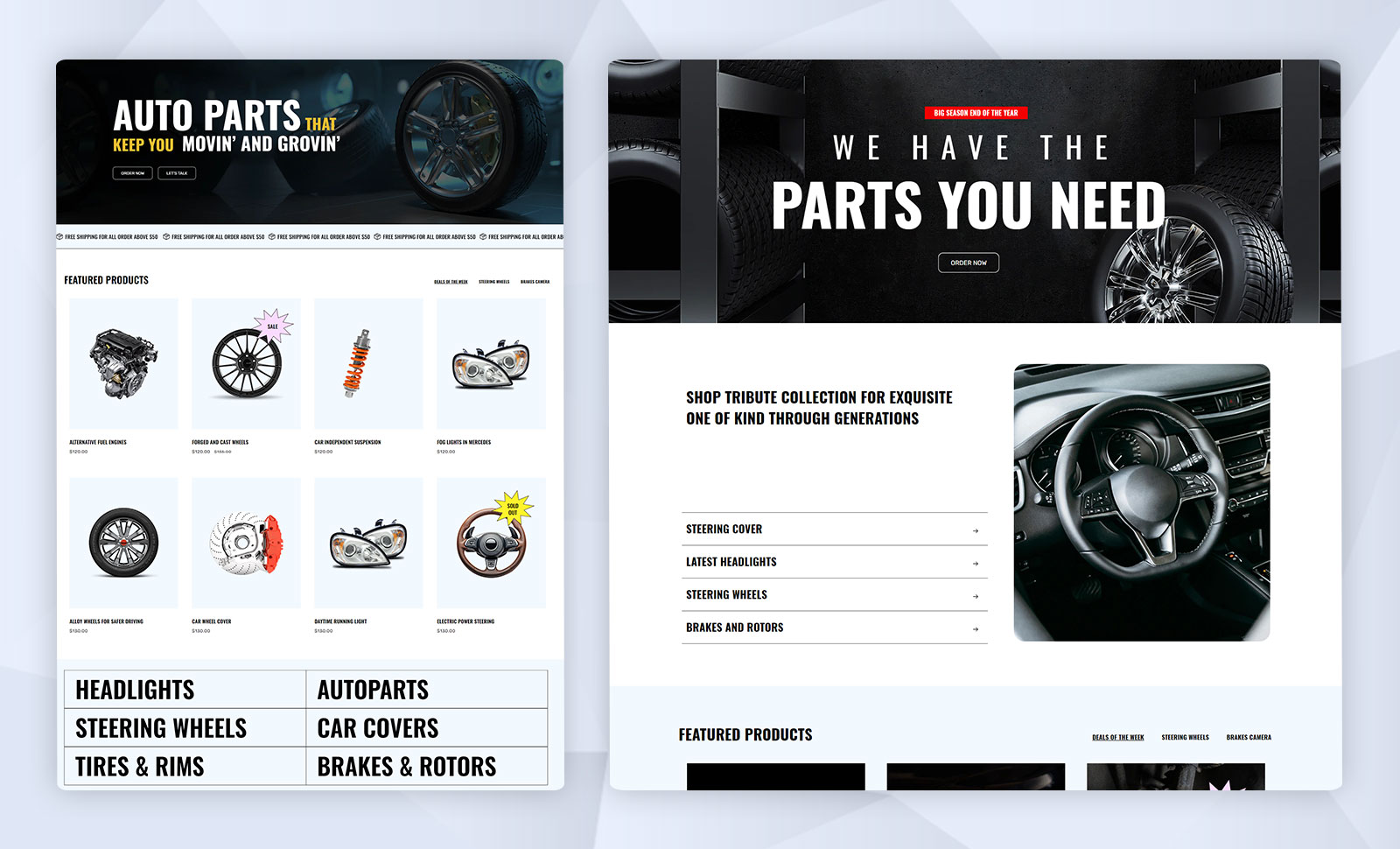Motokits Auto Parts Services Creative Shopify Theme