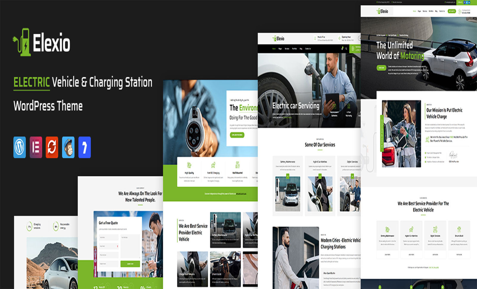 Elexio Electric Mobility WordPress Theme