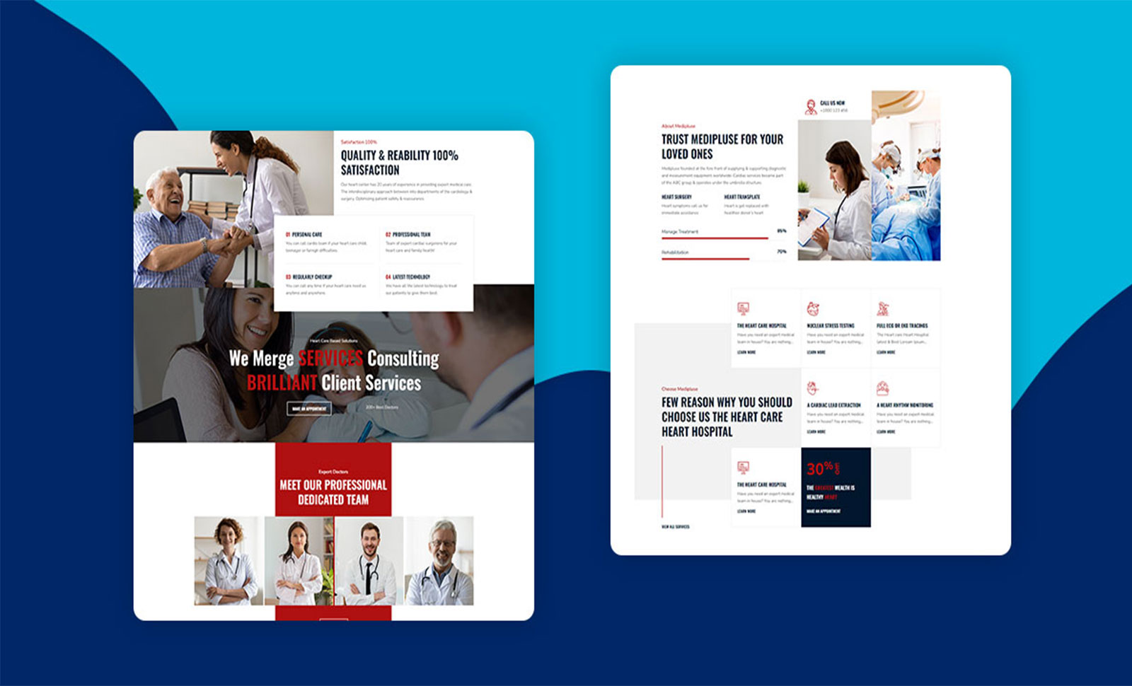 Medipluse Cardiologist and Medical WordPress Theme with Appointments Booking