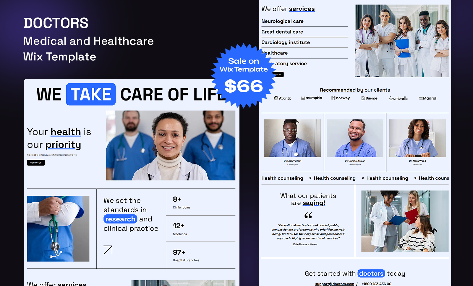 Doctors Wix Template