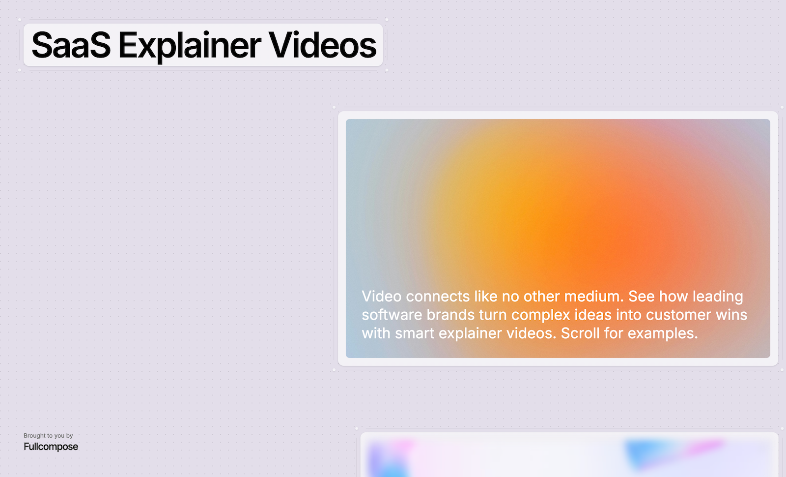 SaaS Explainer Videos