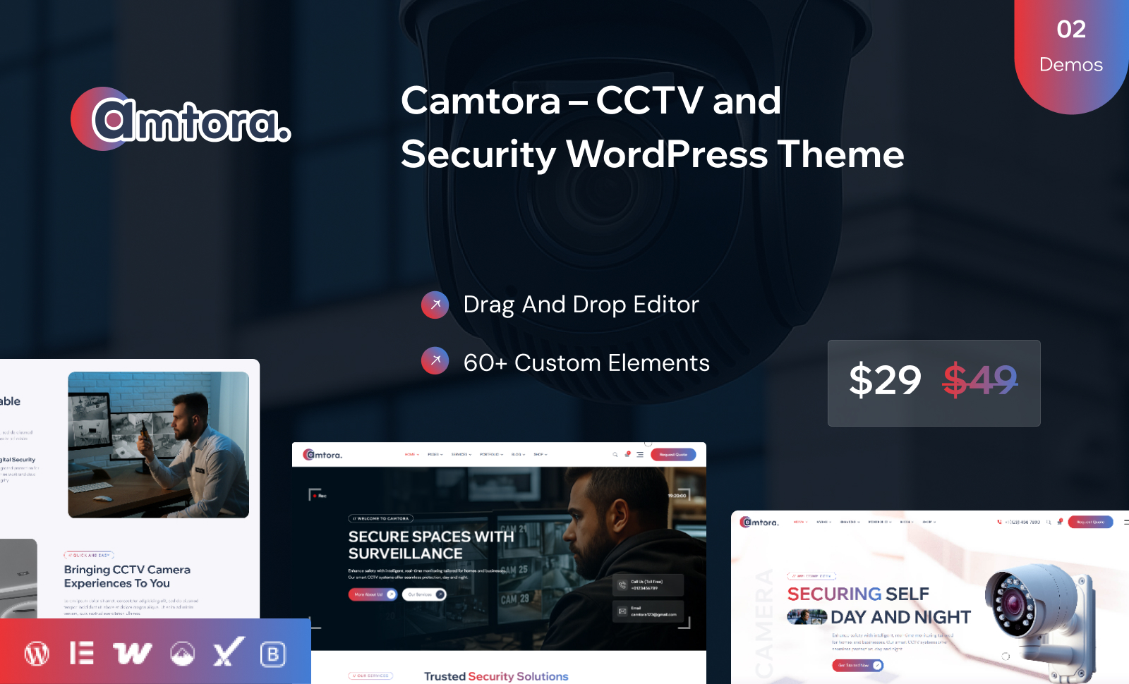 Camtora CCTV and Security WordPress Theme