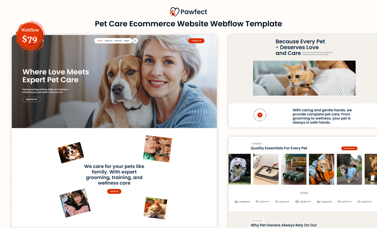Pawfect Webflow Template