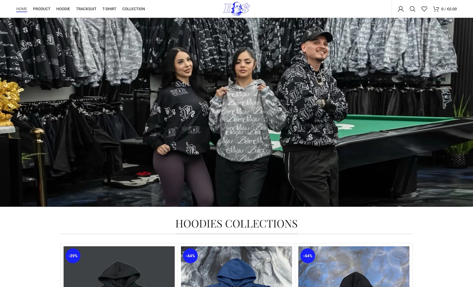 Blue Strips LA clothing